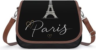 Generic Eiffel Tower Paris French Crossbody Bags for Women Shoulder Messenger Bag Purse Handbags