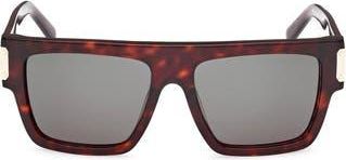 MCM 55mm Square Sunglasses in Dark Havana /Green at Nordstrom Rack