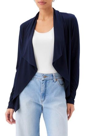 Karen Kane Travel Jersey Open Front Cardigan in Navy at Nordstrom, Size X-Small