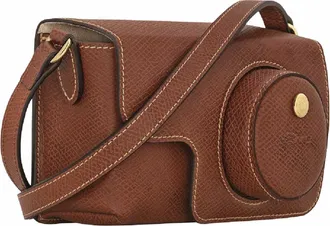 Longchamp Womens Crossbody Camera Bag &Eacute;pure Brown Calf Leather Shoulder