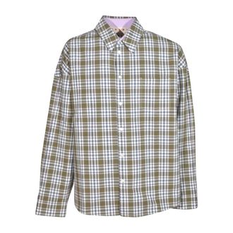Marni Compact katoenen overhemd met ruit - Heren - Casual Overhemden - Veelkleurig - 2XL - Katoen - Overhemden