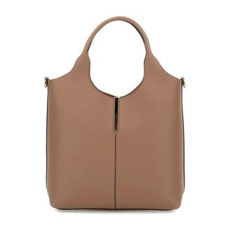 Tod's Tassen, Dames, Bruin, ONE Size, Leer, Kleine Leren Tote Bag