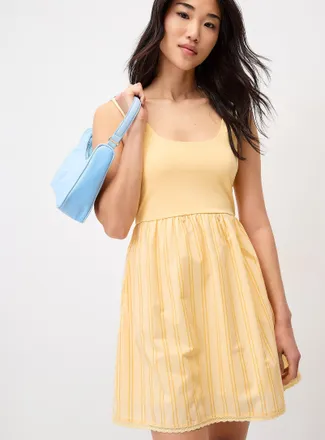 Twik Womens Dual-material short dress