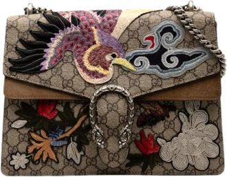 Gucci Pre-owned Shoulder Bags, female, Brown, Size: ONE SIZE Pre-owned Canvas Shoulder Bag