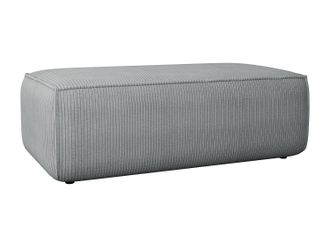 Vente-Unique Puf de pana gris AMELIA