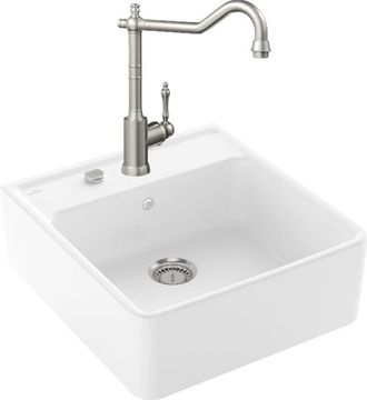 Villeroy & Boch Villeroy&boch - Villeroy Et Boch Fregadero Tradici&oacute;n Sello De Oficina 1 Seno Autodrenante + Grifo De Cocina Avia 2.0 Solid Steel