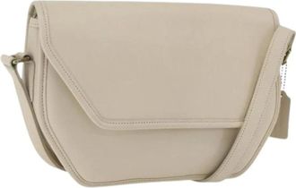 Coach Pre-owned Cross Body Bags, female, White, Size: ONE SIZE Pre-owned Leather Shoulder Bag