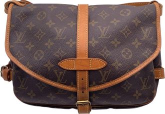 Louis Vuitton Louis Vuitton Vintage Stoffen Schoudertas Saumur
