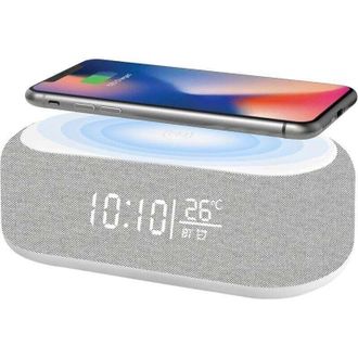 OEM Reloj Despertador Digital, Xu, Audio Digital Bluetooth, 9 Colores De Luz Nocturna, Altavoz Bluetooth, Cargador Inal&aacute;mbrico Para Iphone/samsung, Indica