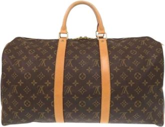 Louis Vuitton Pre-owned Weekend Bags, male, Brown, Size: ONE SIZE Pre-owned Keepall 50