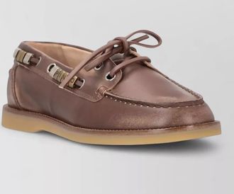 Pinko grace loafers metal eyelets rubber sole