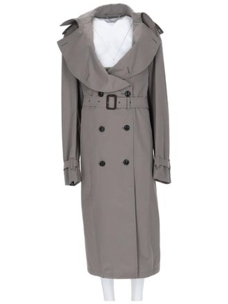 Maison Margiela Double-Breasted Grey Trench Coat with Tailored Fit