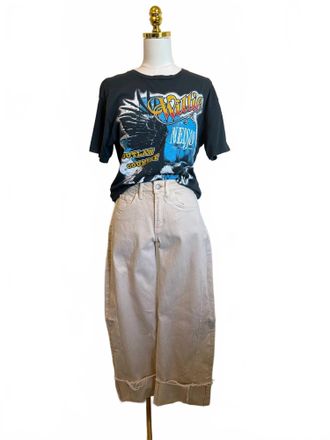Flying Monkey Womens Barrel Cuff Jean In Cream