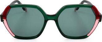 Silvian Heach Neela Sun 20111 Womens Sunglasses Green Size 54