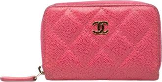 Chanel Pre-owned Coin Purse - Dames - Vintage Accessoires - Roze - ONE Size - Leer - Vintage