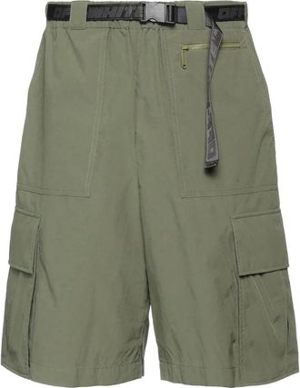Off-white Bermuda Shorts - Heren - Korte Broeken - Groen - S - Polyester - Korte Broeken
