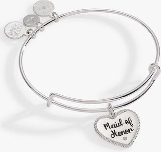 Alex and Ani Mother of the Bride Heart Bangle in Silver at Nordstrom