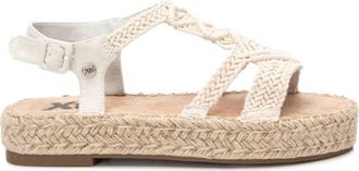 Xti Womens Crossed Macram&eacute; Sandals In Ice