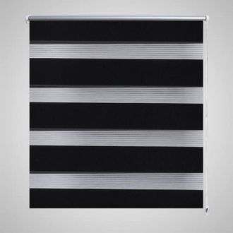 Berkfield Home Zebra Blind 120 x 230 cm Black
