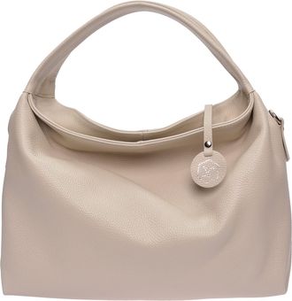 Luisa Vannini Beige Rundleer Tas