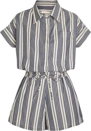 Faithfull The Brand Tuta corta Cyrene a righe - Blu