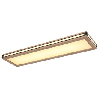 Netlighting Carla 80x20cm Flush Ceiling Light White LED 3000K in Light Brown | Size: 80x20 cm