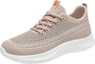 Generic Women Wide Fit Walking Sport and Outdoor Shoes Womens Casual Shoes Spring Summer and Autumn Single Mesh Breathable Casual Running Commuting White Snea