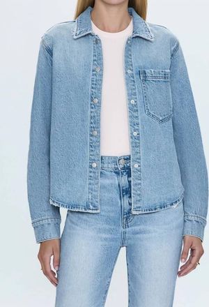 Pistola Denim Jules Fitted Denim Shirt In Blue