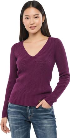 Dsquared2 Purple Solid V Neck Sweater