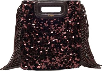 Maje Sequin M mini bag in Brown at Nordstrom, Size Medium