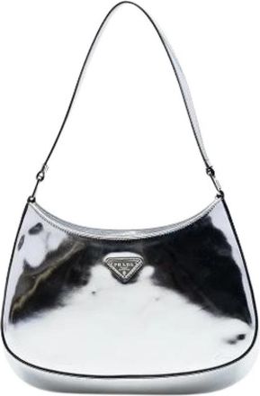 Prada Pre-owned Vintage Schoudertas - Dames - Vintage Schoudertas - Grijs - ONE Size - Leer - Vintage