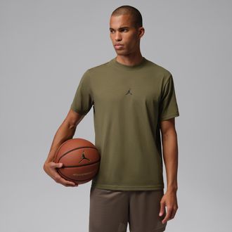 Nike Jordan Mens Jordan Sport Dri-FIT Jumpman T-Shirt in Green | IB6757-222