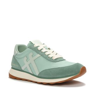FitFlop X Pantone Retro-Q Su&egrave;de Dames Groen Sneakers