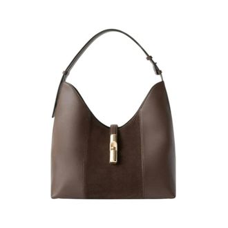 Furla Goccia M Hobo Bag - female - Furla - Shoulder Bags - Brown - ONE SIZE - Bags