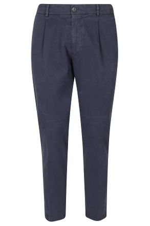 Be Able Blue 1 Pinces Riccardo Wool-Blend Tailored Pants