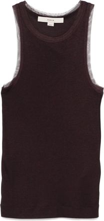 Remain mesh-edge tank top - women - Viscose/Elastane - 34 - Purple