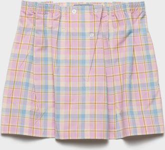 Prada Checked cotton miniskirt