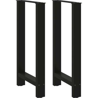 vidaXL Patas Para Mesa De Bar Negras (2 Unidades, 50 X 90-91 Cm, Acero) Vidaxl