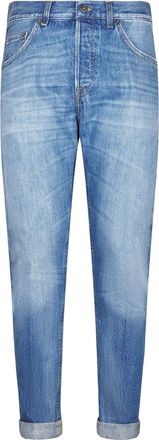 Dondup Slim Fit Light Blue Five-Pocket Jeans with Tapered Leg
