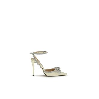 Mach & Mach Pumps, female, Yellow, Size: 7 1/2 US Silk High Heel Pumps