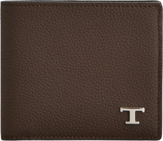 Tod's T Timeless Bifold Portemonnee - Heren - Portefeuilles - Bruin - ONE Size - Accessoires