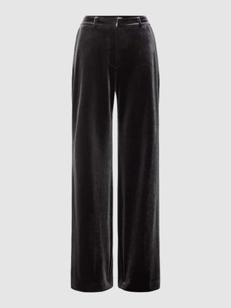 s.Oliver Black Label Hose mit weitem Bein in Mittelgrau Melange, Gr&ouml;&szlig;e 46/32