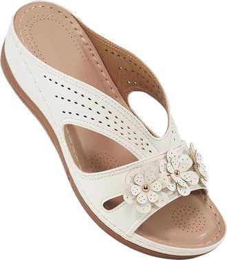 Generic Wedge Sandals for Women, Slip On Non slip Walking Slippers, Breathable Open Toe Summer Platform Sandals, Orthopedic Walking Sandal with Arch Support