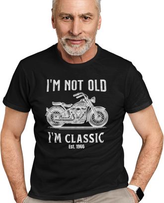 Generic Im Not Old Im Classic Tshirt, Motorcycle Lovers Tee, Dad Grandpa Grandad Gramps Birthday Gift, Custom Year Est. T-Shirt, Fathers Day Tee, 50th 60th 70
