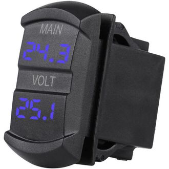 OEM Volt&iacute;metro Doble, Medidor De Voltaje Digital Universal E Impermeable Con Protecci&oacute;n Contra Cortocircuitos, Led Azul, 10v-60v Cc Para Bater&iacute;as De Camio