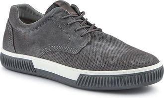 Jones Bootmaker Mens Seaford Suede Trainers - Grey Leather - Size UK 11