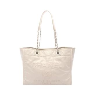 Chanel Pre-owned Deauville Bolso Tote de Cuero - Pre-owned - Mujer - Beige - ONE SIZE