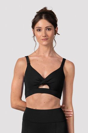 Bloch Ladies Vivian Twist Front Crop Top, Eclipse Blue