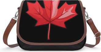 Generic Canada Red Maple Leaf Crossbody Bags for Women Shoulder Messenger Bag Purse Handbags