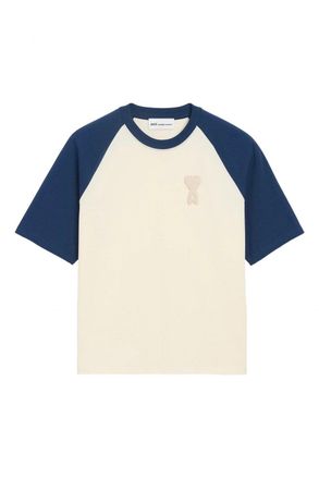 Ami BOXY RAGLON ADC T SHIRT Size: XS, colour: CREAM